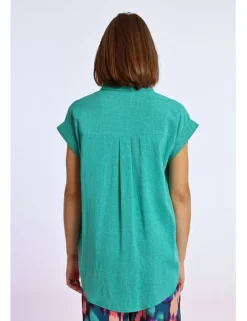 Camisa de manga corta bajo asimétrico