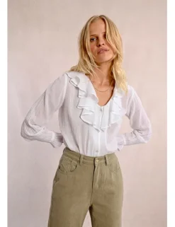 Camisa de manga larga con volantes
