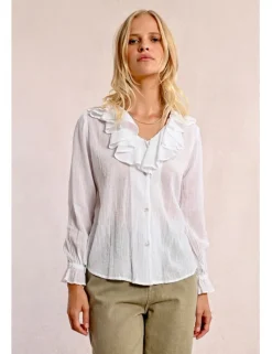 Camisa de manga larga con volantes