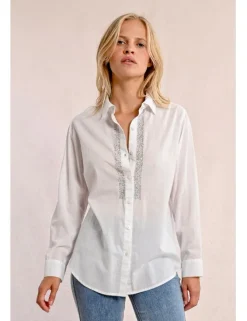 Camisa de manga larga detalle abalorios