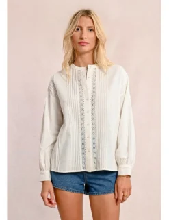 Camisa de manga larga detalles bordados
