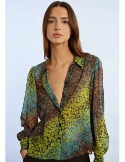 Camisa de manga larga estampado animal