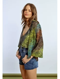 Camisa de manga larga estampado animal