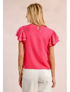Camiseta de manga corta con volantes