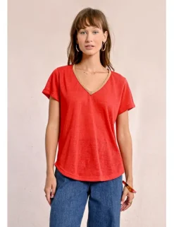 Camiseta de manga corta con detalle en el escote