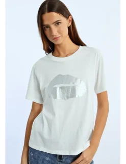 Camiseta de manga corta con estampado frontal