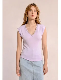 Camiseta de manga corta detalle ribete