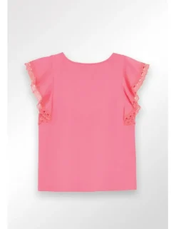 Camiseta de manga corta detalle volantes