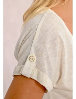 Camiseta de manga corta detalle encaje