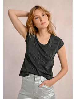 Camiseta de manga corta estampado rayas
