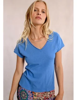Camiseta de manga corta escote V