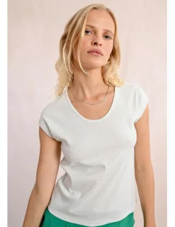 Camiseta de manga corta estampado rayas