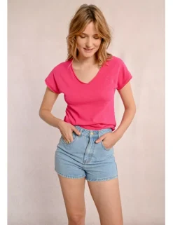 Camiseta de manga corta escote V