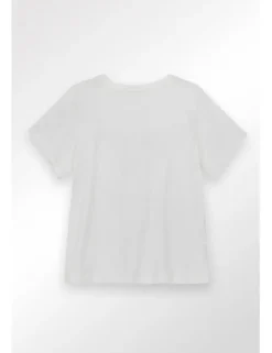Camiseta de manga corta estampado lazo