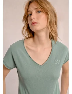 Camiseta de manga corta escote V