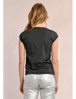 Camiseta de manga corta estampado rayas