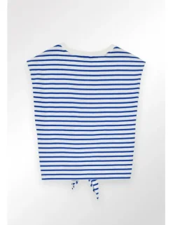 Camiseta de manga sisa estampado rayas