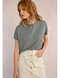 Camiseta lisa de manga corta