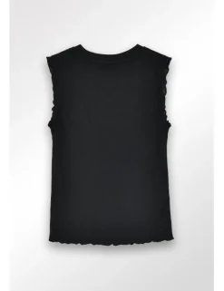 Camiseta sin manga detalle volantes
