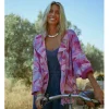 Chaqueta de manga larga con estampado