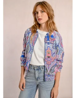 Chaqueta tipo bomber con estampado