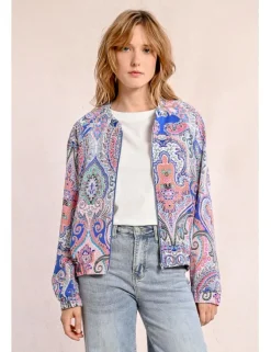 Chaqueta tipo bomber con estampado