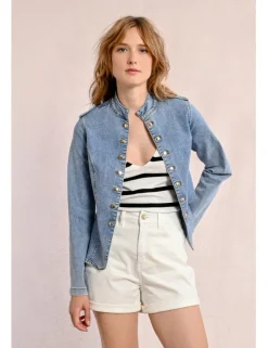Chaqueta vaquera estilo militar