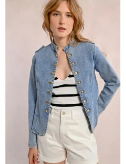 Chaqueta vaquera estilo militar