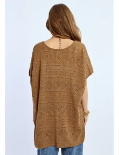 Cárdigan estilo kimono de crochet