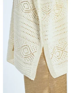 Cárdigan estilo kimono de crochet