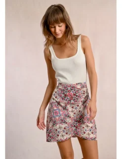 Falda corta con estampado
