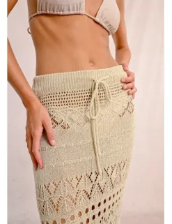 Falda larga de crochet