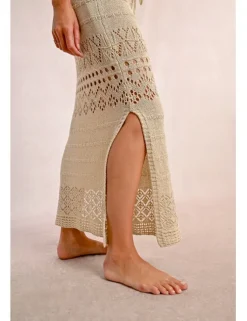 Falda larga de crochet