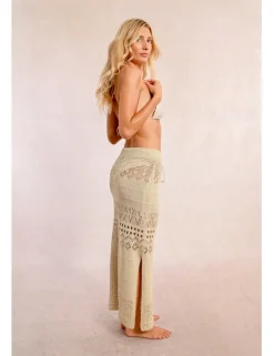 Falda larga de crochet