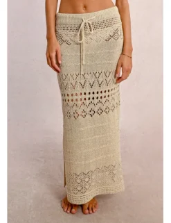Falda larga de crochet