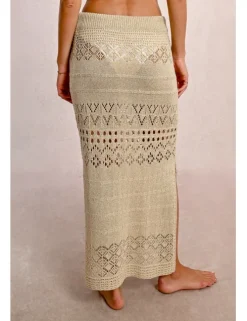 Falda larga de crochet