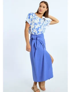 Falda midi con lazada