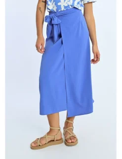 Falda midi con lazada