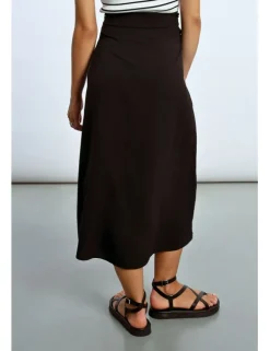 Falda midi con lazada