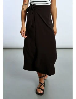 Falda midi con lazada
