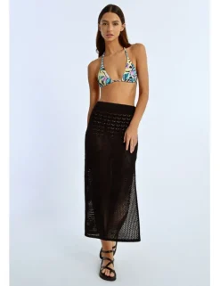 Falda midi de crochet
