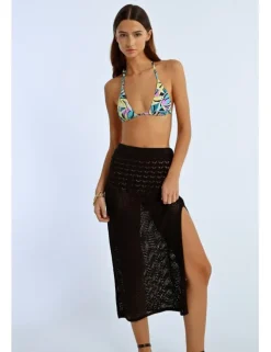 Falda midi de crochet