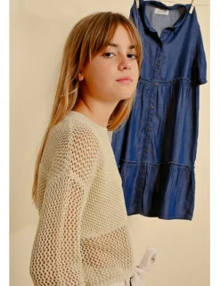 Jersey de manga acampanada detalle transparencias
