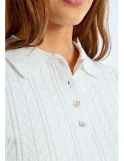 Jersey de manga corta cuello solapa
