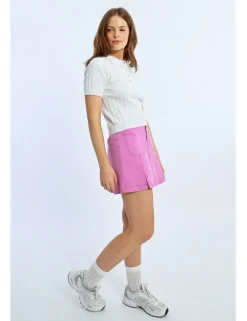 Jersey de manga corta cuello solapa