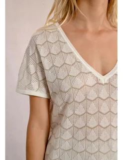 Jersey de manga corta de rayas