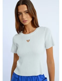 Jersey de manga corta detalle corazón