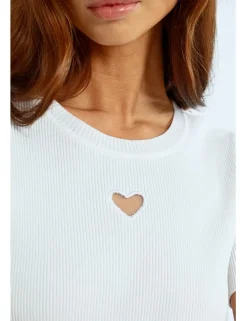 Jersey de manga corta detalle corazón