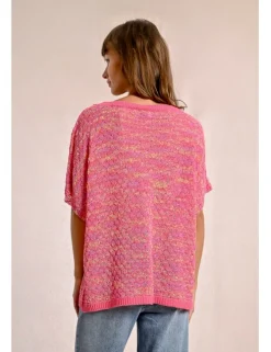 Jersey de manga corta en punto mezclado