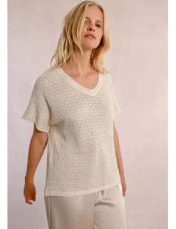 Jersey de manga corta en punto mezclado
